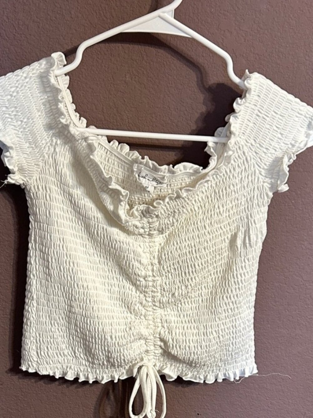 Elegant White Ruffled Crop Top
